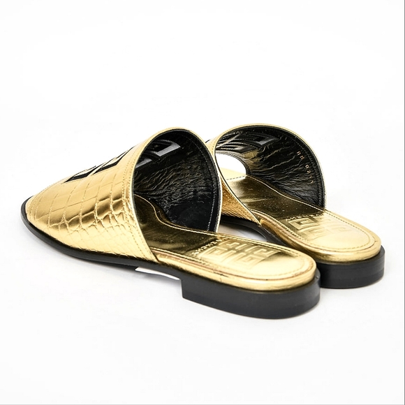 Givency Gold Slippers - Picture 3 of 10